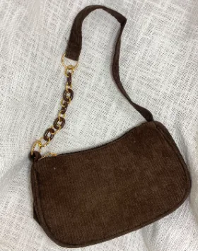 CARTERA CAFE CON TIRA DE CADENA