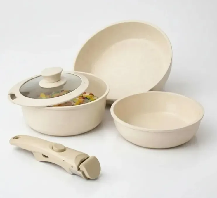 SET DE OLLAS CON MANGO DESMONTABLE