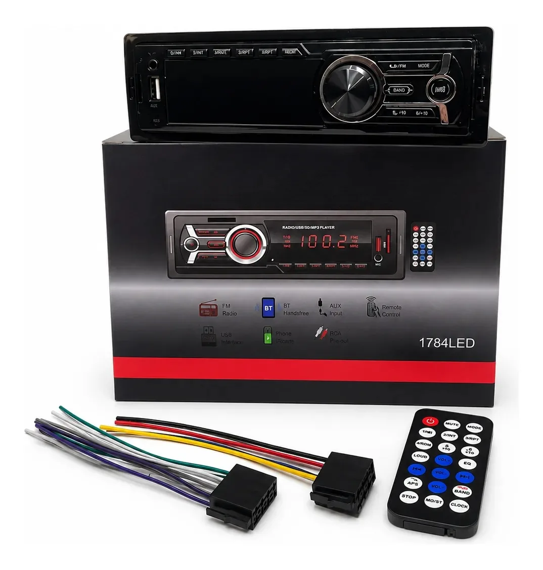 ESTEREO DE AUTO FIJO BT 1784LED
