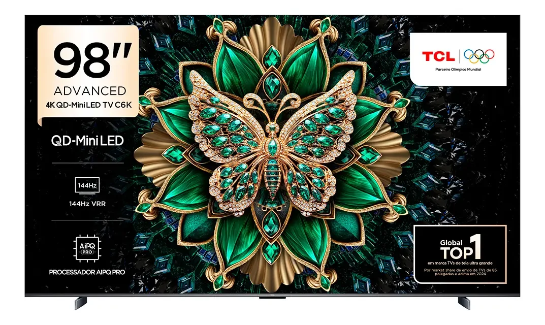 SMART TV TCL 98” QD-MINI LED 4K MODELO 98C6K