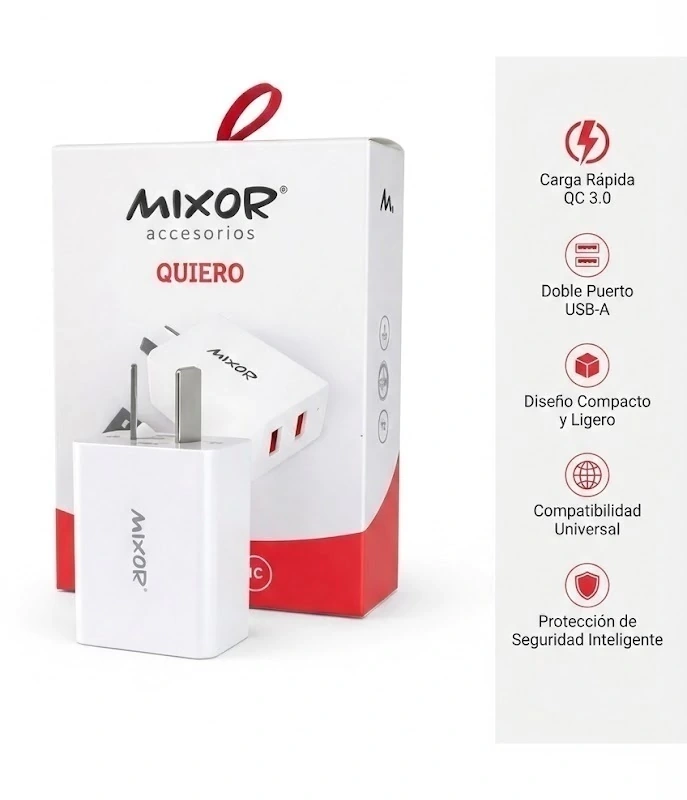 Cargador Mixor 45w 2USB