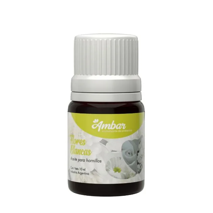 Aceite Ambar Flores Blancas
