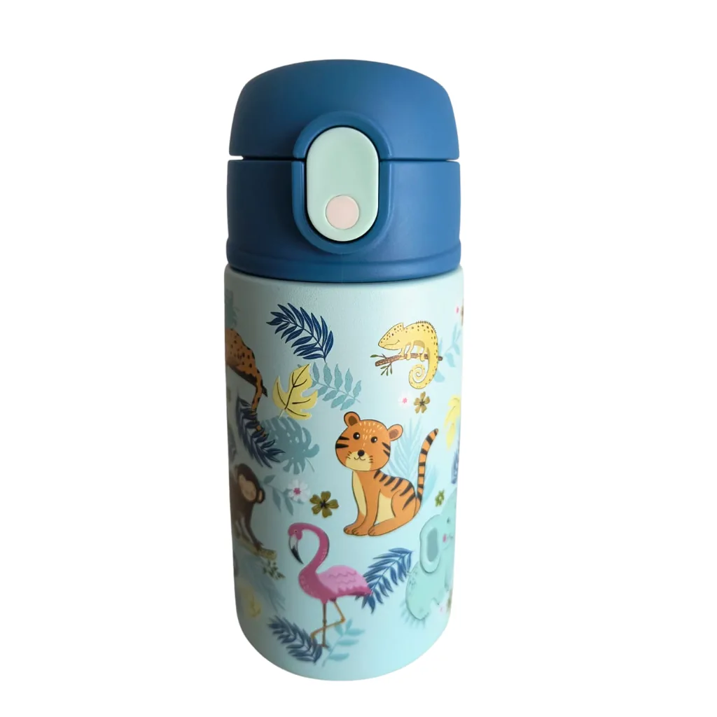 Botella Térmica Infantil Acero Inoxidable Con Sorbete 400 Ml Azul Marino