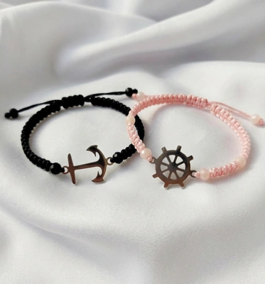 producto de Pulseras Timón y Ancla Pareja