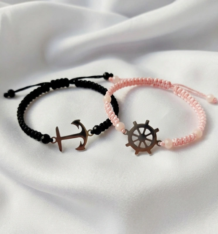 Pulseras Timón y Ancla Pareja