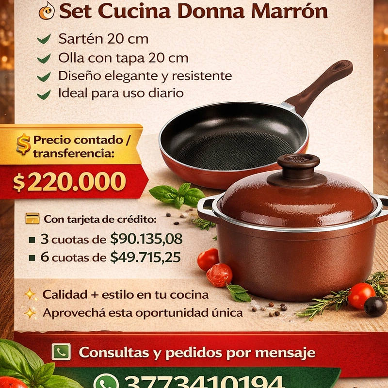 Set Cucina donna 20cm