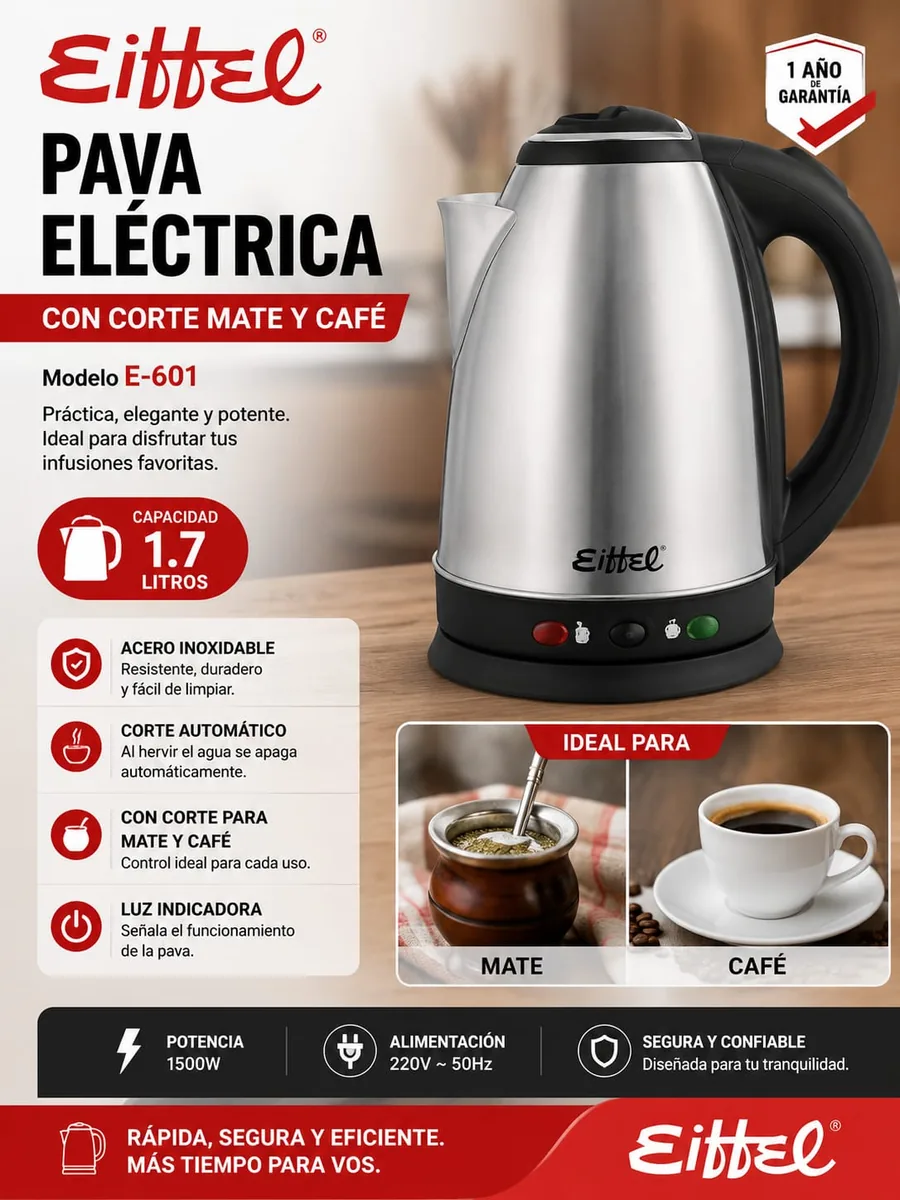 PAVA ELÉCTRICA EIFFEL E-601 – 1,7 LTS