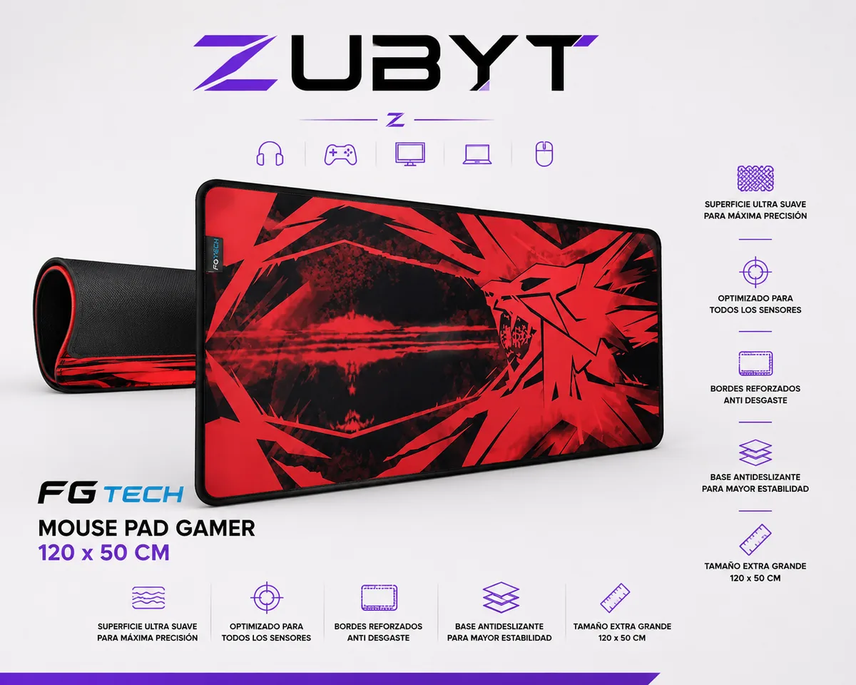 Mouse Pad Antideslizante 120x50 Cm Dragon Gear