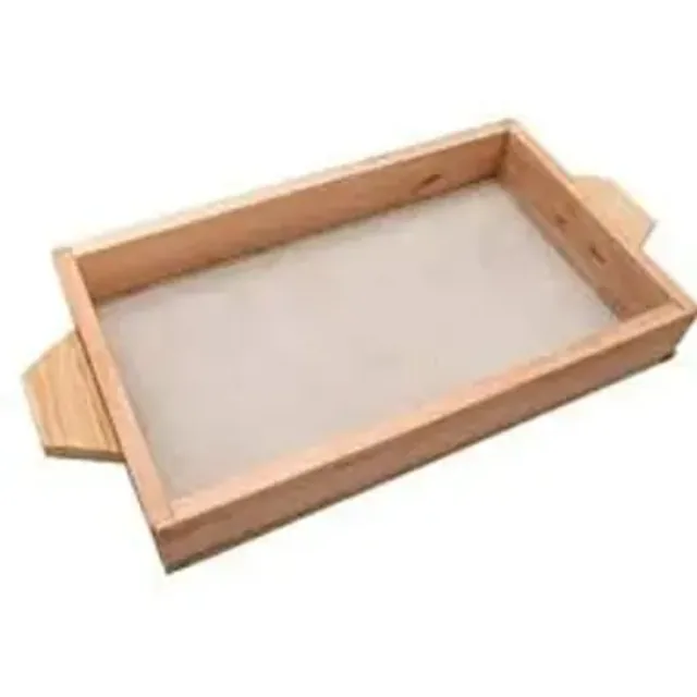 ZARANDA DE PINO 35cm x 50cm x 5 cm TEJIDO GALVANIZADO