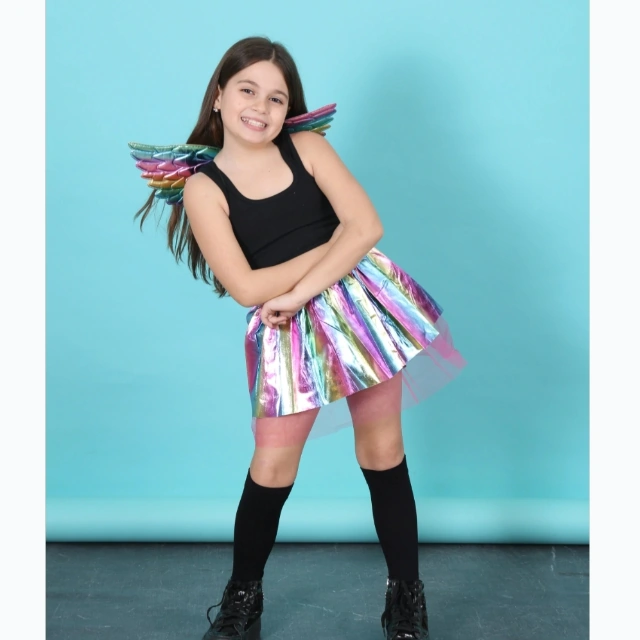 Set tutu + alitas multicolor