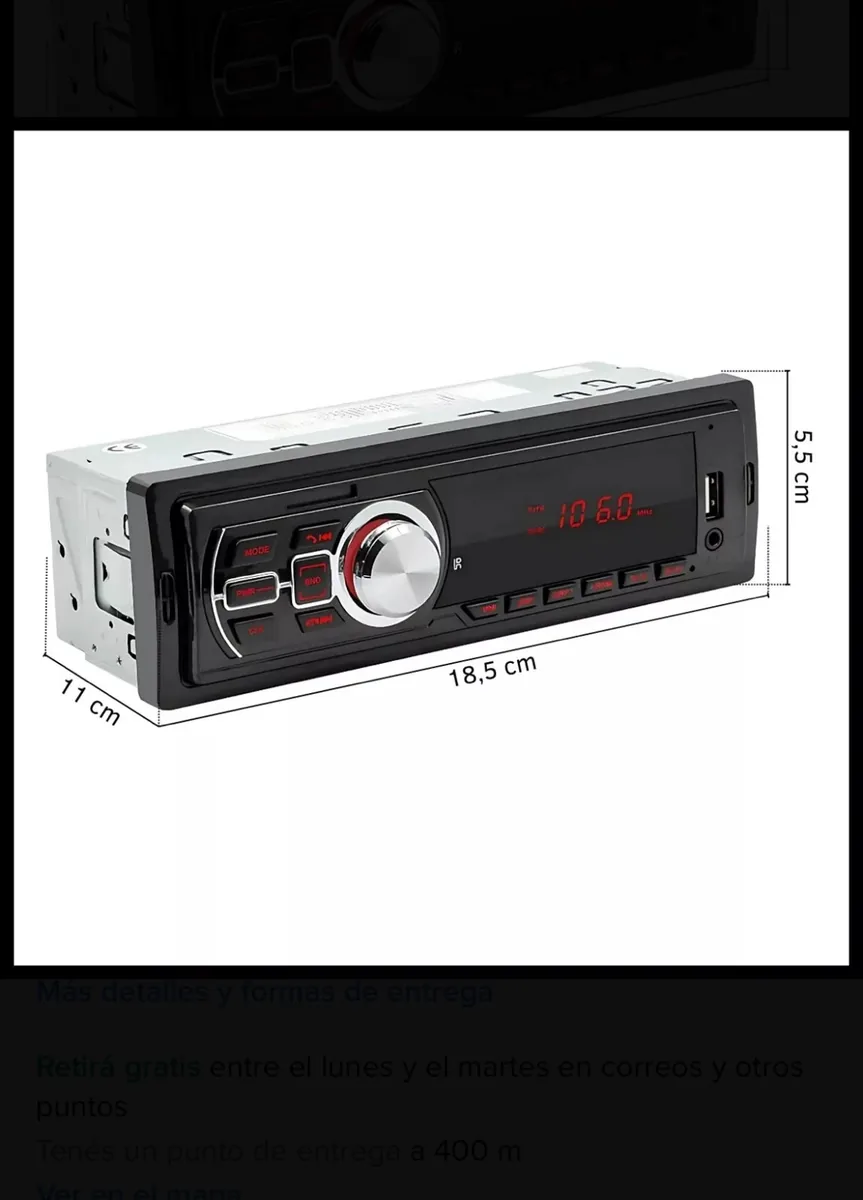 AUTO ESTÉREO DESMONTABLE CON BLUETOOTH 1788E — Tecnoelectro