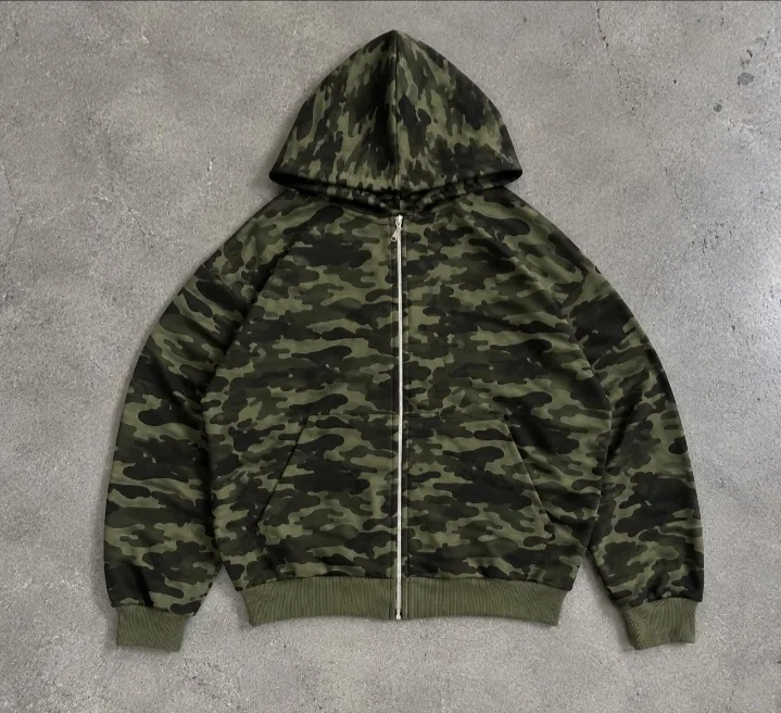 Campera Boxy Fit Camuflada Rustico Pesado — OversizeDesign