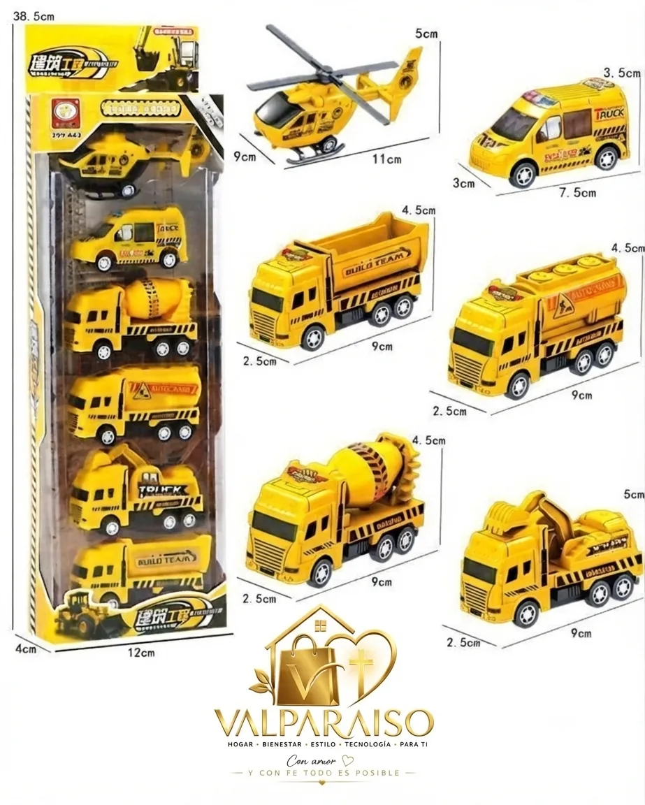 Pack 5 autos amarillos — VALPARAISO