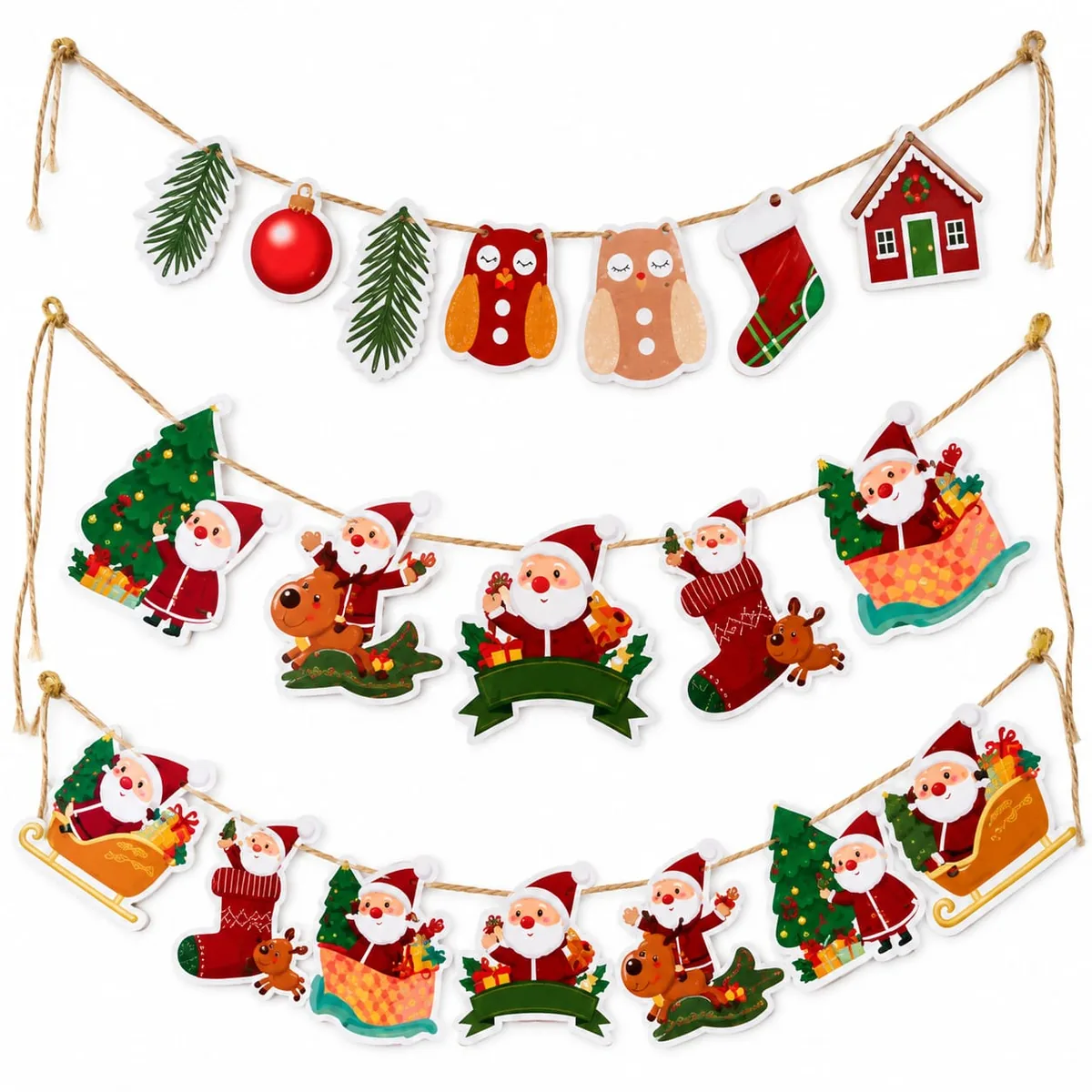 Banderin Navideño de 9 Piezas (Pack x 3 unidades) — Fabricantes Mayoristas
