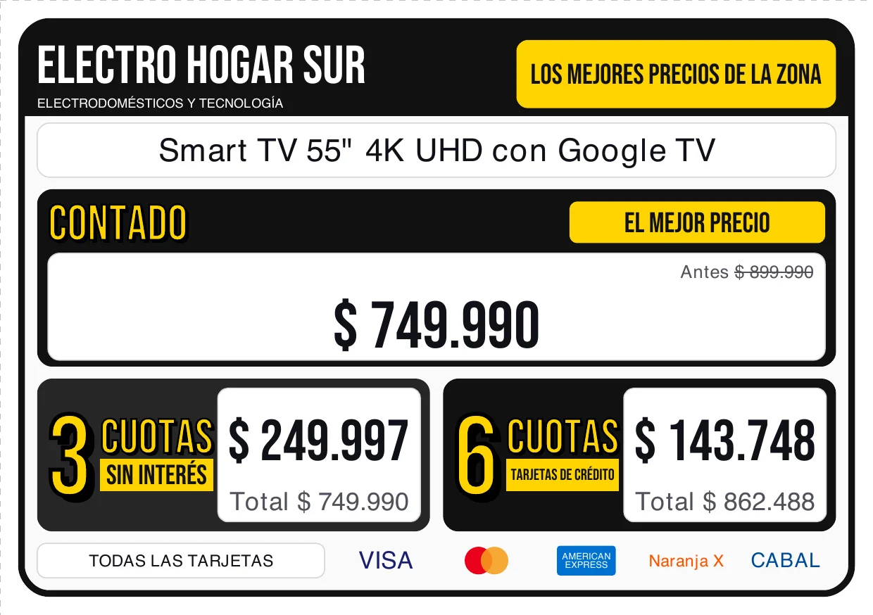 Cartel A5 con el estilo Negro y amarillo: Alto contraste