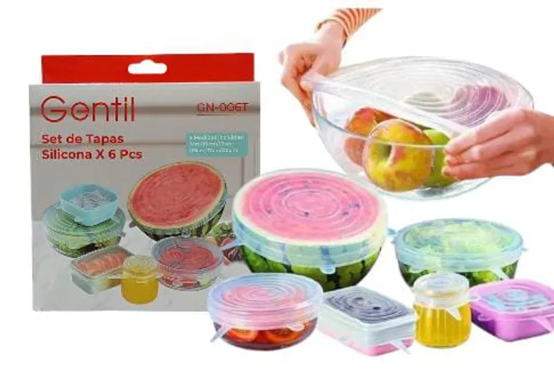 SET DE TAPA SILICONA 6PCS GENTIL