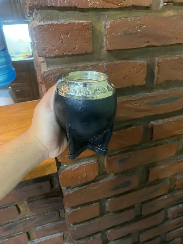 mate torpedo de alpaca cincelada