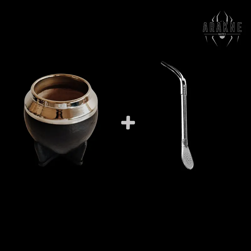 Mate Torpedo Virola Acero + Bombilla Pico de Loro
