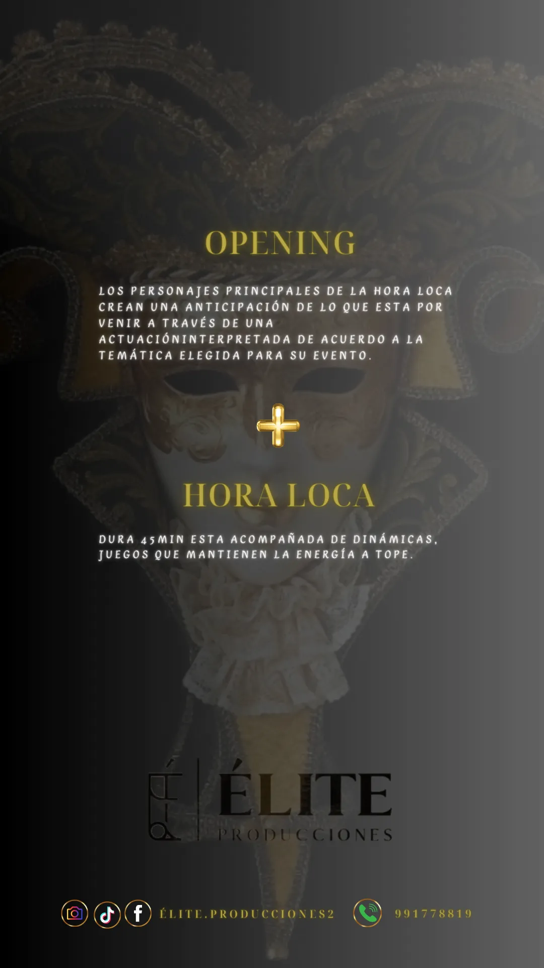 servicio de  Opening  y  Hora loca 
